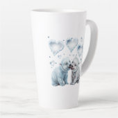 Tasse Latte Ours polaires mignons (Angle droit)