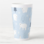 Tasse Latte Ours polaires mignons (Devant)
