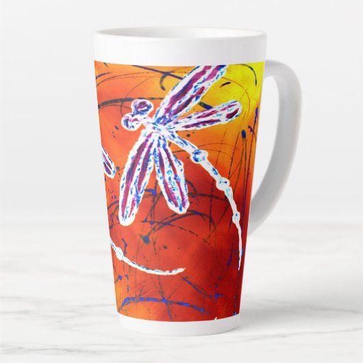 Tasse Latte Outback Dragonfly Dance (Angle droit)