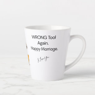 Tasse Latte Outil incorrect. Heureux Mariage. — Infirmière amu