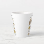 Tasse Latte Outils de jardinage à l'aquarelle Tournesol Jardin (Devant)