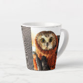 Tasse Latte Owl, Rockefeller, citation, 2 côtés, (Angle droit)