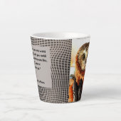 Tasse Latte Owl, Rockefeller, citation, 2 côtés, (Devant)
