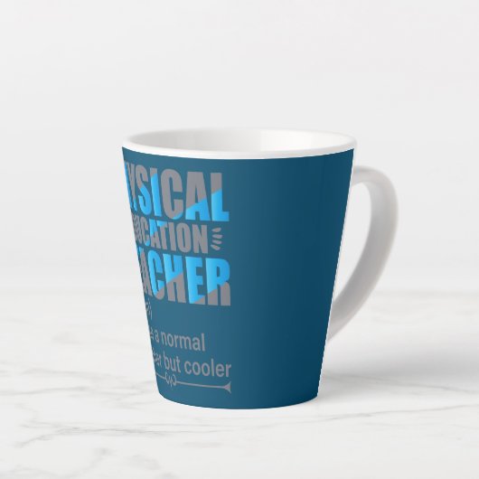 Tasse Latte P E Enseignant Comme un enseignant normal mais gla (Angle droit)