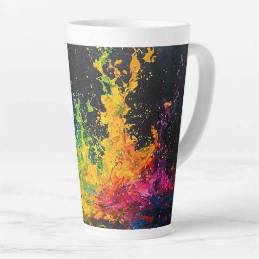 Tasse Latte Paint coloré (Angle droit)
