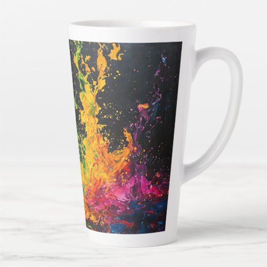 Tasse Latte Paint coloré (Droite)