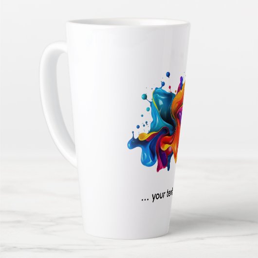 Tasse Latte paint splatter explosion (Angle gauche)