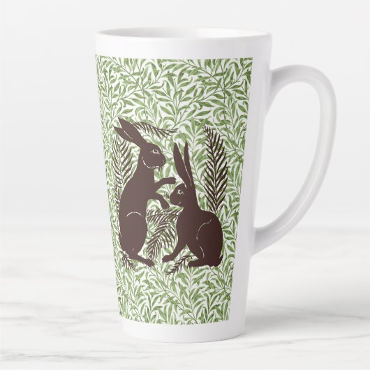 Tasse Latte Paire Art nouveau de lapins De Morgan et Morris (Droite)