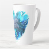 Tasse Latte Paire de dauphins (Angle droit)