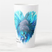 Tasse Latte Paire de dauphins (Devant)