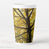 Tasse Latte Paire d'érables jaunes Nature d'automne (Devant)