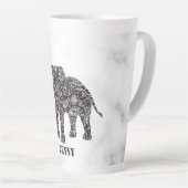 Tasse Latte Paisley Elephant (Angle droit)