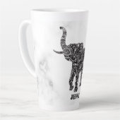 Tasse Latte Paisley Elephant (Angle gauche)