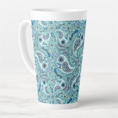 Tasse Latte Paisley en bleu bébé (Angle gauche)