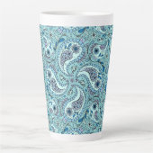 Tasse Latte Paisley en bleu bébé (Devant)