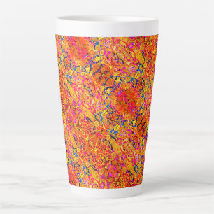 Tasse Latte Paisley floral artistique brillant