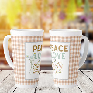 Tasse Latte Paix Amour et Musique Country