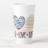 Tasse Latte Paix, amour et Pâques (Devant)