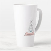 Tasse Latte Paix Intérieure, Chat Extérieur (Angle droit)