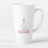 Tasse Latte Paix Intérieure, Chat Extérieur (Droite)