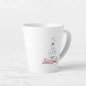 Tasse Latte Paix Intérieure, Chat Extérieur (Angle droit)