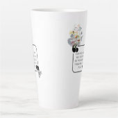 Tasse Latte PAIX intérieure stoïque minimaliste Citation illus (Devant)