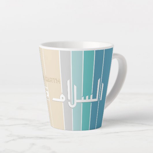 Tasse Latte Paix sur Terre (Angle droit)