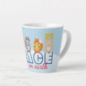 Tasse Latte Paix sur Terre Animaux des bois (Angle droit)