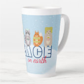 Tasse Latte Paix sur Terre Animaux des bois (Angle droit)