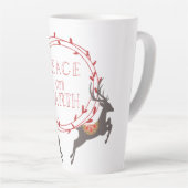 Tasse Latte Paix sur Terre Reindee vacances (Angle droit)