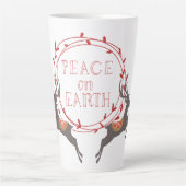 Tasse Latte Paix sur Terre Reindee vacances (Devant)