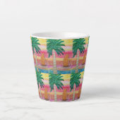 Tasse Latte Palm Tree and Sailboat (Devant)