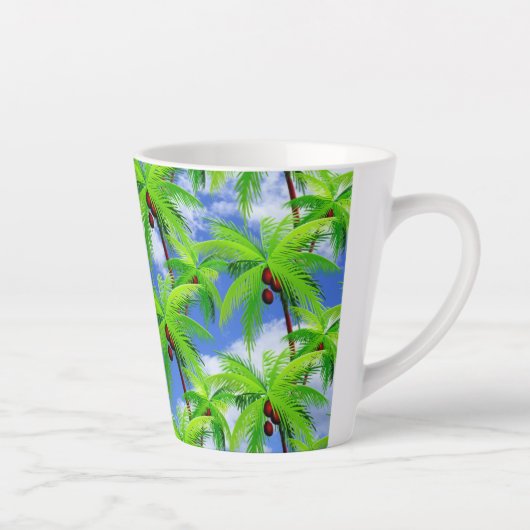 Tasse Latte Palmier Tropical (Droite)