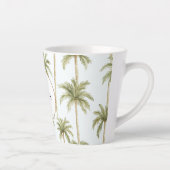 Tasse Latte Palmiers blancs verts tropicaux (Droite)