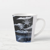 Tasse Latte Palmiers noirs et blancs (Droite)