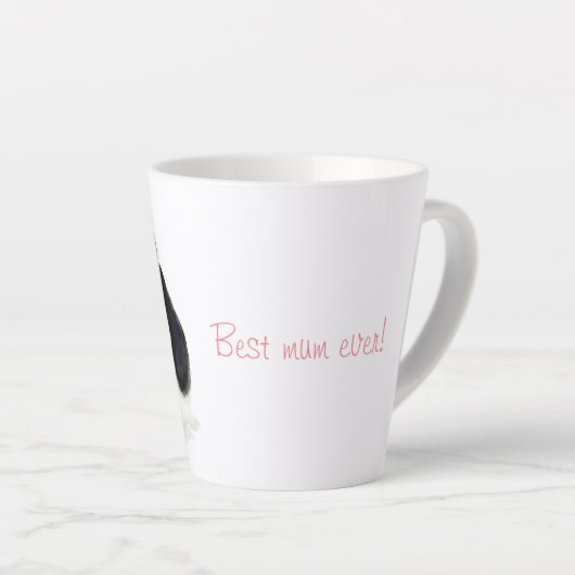 Tasse Latte Panda et petit 'Meilleure maman jamais' latte muet (Angle droit)