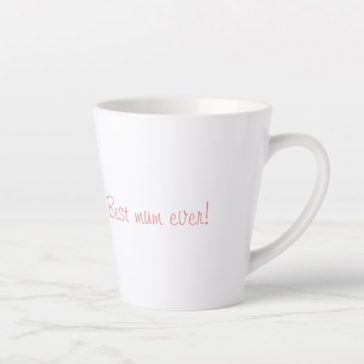 Tasse Latte Panda et petit 'Meilleure maman jamais' latte muet (Droite)