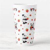 Tasse Latte Panda fofo com morango (Devant)