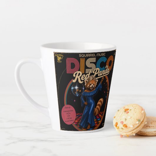 Tasse Latte Panda Rouge Disco (En situation)