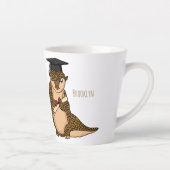 Tasse Latte Pangolin mignon diplômé dessin animé (Droite)