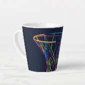 Tasse Latte Panier de basketball (Angle gauche)