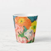 Tasse Latte Panier de fleurs en latte (Devant)