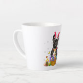 Tasse Latte Panier d'oeufs de Pâques pour chien-taureau frança (Angle gauche)