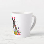 Tasse Latte Panier d'oeufs de Pâques pour chien-taureau frança (Angle droit)
