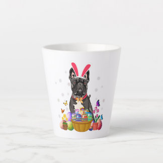 Tasse Latte Panier d'oeufs de Pâques pour chien-taureau frança