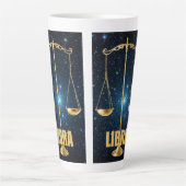 Tasse Latte Panneau d'astrologie de la bibliothèque (Devant)