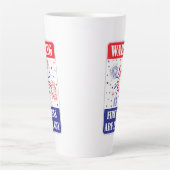 Tasse Latte Panneau d'avertissement de feux d'artifice (Devant)