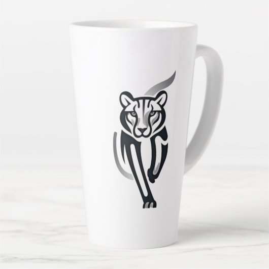 Tasse Latte Panthère de minuit - Silent Power Tee (Angle droit)