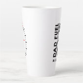 Tasse Latte Papa Carburant Funny Fête des pères Anniversaire P (Devant)