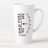 Tasse Latte Papa Carburant Funny Fête des pères Anniversaire P (Droite)